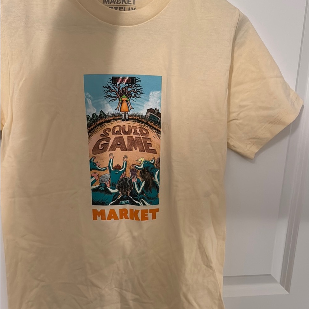 Squid Game Graphic Tee in Cream